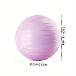 TEMU 1pc Thickened Non-explosive Yoga Ball, (blue, Purple, Pink), Adult Fitness & Training, Exercise Ball For Pregnancy, Child Sensory Training, Pvc Material