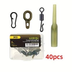 TEMU Hirisi 40 X Carp Fishing Rigs Rubber Anti- Sleeves Fishing Quick Change Snap Connector Fishing Accessories, Best For Christmas