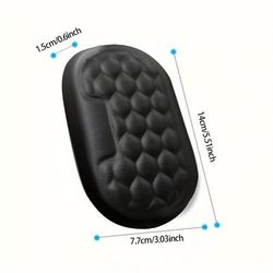 TEMU 1pc Ergonomic Memory Foam Wrist Rest For Computer Desk - Comfortable Arm Support Cushion For Typing, Gaming & Office Work, Non-slip Design, Black
