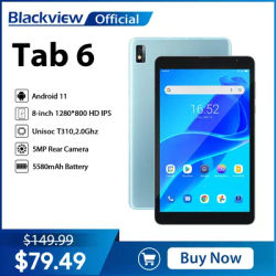 Blackview Tab 6 Tablet 8 inch 3GB 32GB Android 11 5580mAh Tablet PC 4G WIFI LTE Phone Call Tablets Kindle Ebook