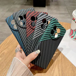 Case For OnePlus 13 12 12R ACE3 Pro Carbon Fiber Texture PC Skin-friendly Cover For OnePlus 13 12 R ACE 3 Pro Shockproof Bumper