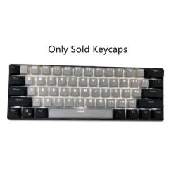 (Keycaps Only Sold)Black White RK 61 Keycaps PBT Material OEM Highly Keycaps, Backlit Two-Color Mechanical Keyboard Keycaps