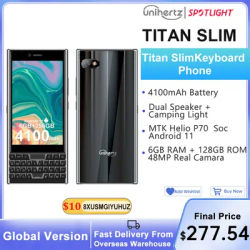 Unihertz TITAN SLIM 6 ГБ 256 ГБ Android английский русский Qwerty клавиатура Восьмиядерный мобильный телефон 4100 мАч