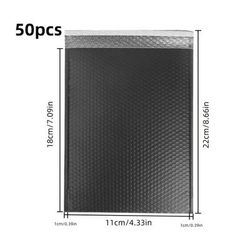TEMU 50pcs Black Poly Bubble Mailers, Pe Padded Envelopes, Waterproof & Shockproof For Jewelry, Electronics, Clothing & Books, Weddings, Thanksgiving, Christmas, Halloween & Graduation Favors