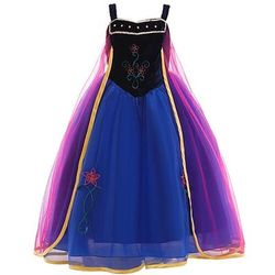 Regina delle nevi Gelido Principessa Anna Vestito Costume Abito da damigella Costumi a Tema Film e TV for Ragazze Bambini Natale Carnevale Settimana del libro Performance Festa / Sera