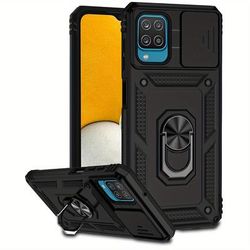 TEMU For Galaxy A12 Case Slide Camera Cover And Kickstand Cover