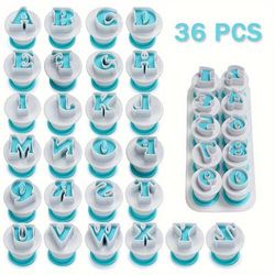 TEMU Alphabet Fondant Cookie Cutter Letter And Number Cake Biscuit Mold Set For Cake Decorating, Pastry Making, Fondant Cutters, Cupcake Molds And Baking Tools For Christmas, Halloween, Birthday