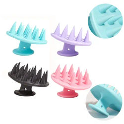 1pcs Scalp Massage Hair Washing Shampoo Brush Soft Silicone Hairbrush Bath Shower Brush Family Salon Hair Care Tool Gifts