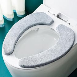TEMU 2pcs Of Thick Toilet Seat Cushions, Suitable For All , Adhesive And Waterproof.