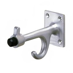 Bobrick B-212 Wall-Mount Clothes Hook w/ Bumper, Matte Aluminum