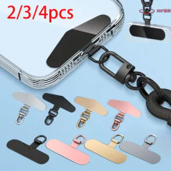 2/3/4PCS 360 ° Rotation Metal Phone Lanyard Clip Patch Ultra Thin Phone Case Hanging Rope Cellphone