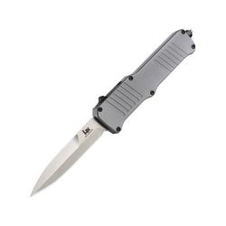 Heckler & Koch Auto Hk Incursion OTF Automatic Folding Knives w/ Glass breaker 4in 154CM Stainless Steel Bayonet Blade Gray Anodized Aluminum Handle