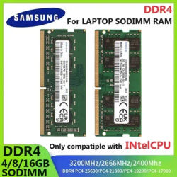 SAMSUNG LAPTOP Memory DDR4 SODIMM RAM 4GB 8GB 3200MHz 16GB 2666Mhz 2400MHz Ram Laptop Memoria For Intel CPU PC4 2400T 2666V 3200