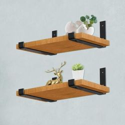 TEMU 2 Pcs Shelf Brackets 23.2cmx11cm Heavy Duty Shelf Bracket Rustic Shelf Brackets Floating Shelf Bracket With Matching Screw For Bedroom Living Room Bathroom Kitchen Office