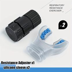 TEMU Universal Breathing Trainer, Silicone Respiratory Muscle Training Device For Improved Lung Capacity And Breathing Health, Uncharged, No Battery Required