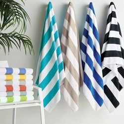 Set of 4 Cabana Stripe Pool & Beach Towel - Sangria, 30" x 64" Pool Towel - Frontgate Resort Collection™