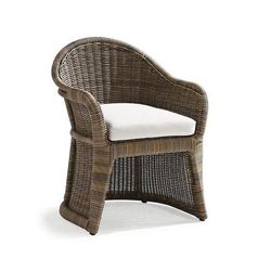 Terrace Park Dining Chair Replacement Cushions - Standard, Vista Boucle Glacier - Frontgate