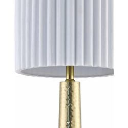 Penhalonga 28"H x 14"W x 14"D Traditional Metallic - Brass/White/Translucent Table Lamp - Boutique Rugs
