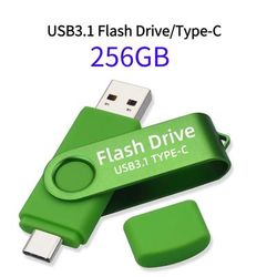 TEMU Lansten Usb C Flash Drive 128gb/256gb 2 In 1 Usb 3.1 + Usb Type C High Speed Dual Otg Usb Stick For , Huawei, Etc