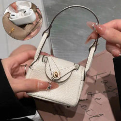 Mini Microfibre Leather Fashion Bag For Airpods Pro 2 4 3 2 1 Galaxy Buds Xiaomi Headphone case Can hold other small items
