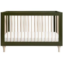 Babyletto Lolly 3-In-1 Convertible Crib with Toddler Bed Conversion - Olive/Washed Natural