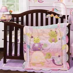 Lambs & Ivy Puddles 4 Piece Crib Bedding Set