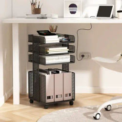 Under Desk Storage Cabinet Mobile File Cart Office Bag Organizer Multi-Level Workstation Sorting Tool A4 Storage Unit