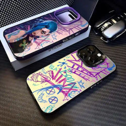Hot Anime Game Arcane Jinxs Phone Case For IPhone 16 15 14 13 12 11 Mini Pro Max X XR XSMAX 8 7 Plus Anti Fall Matte Back Cover