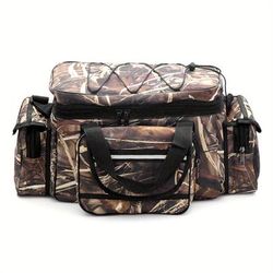 TEMU Lixada Large Capacity Fishing Tackle Bag - Abs, Shoulder Strap For & Hunting