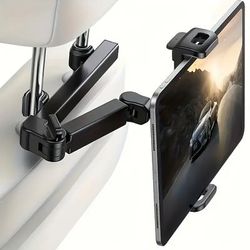 TEMU Car Rear Headrest Tablet Phone Holder, Compatible With Tablets, Suitable For 4.7-12.9 Inch Devices, Safe And Adjustable Support, Suitable For Road Travel