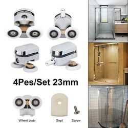 TEMU 4pcs Twins Shower Screen Door Rollers Runners Wheels 23mm