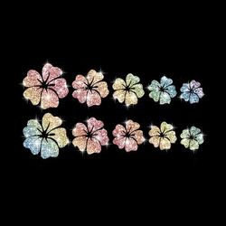 TEMU Set Of 10 Car Stickers, Glittery Reflective Vinyl - Suitable For Car Body, Bumpers, Window Decoration