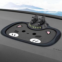 TEMU Cute 360° Rotating Car Dashboard Phone Mount - Anti-slip Mat For Holder