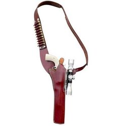 Triple K Bandolier Shoulder Right Hand Holster Rig - Havana Brown