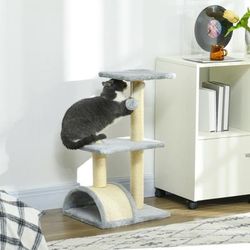 TEMU Cat Tree Tower For Indoor Cats, 72cm Climbing Activity Centre W/sisal Scratching Post, Pad, Arc Perch, Hanging Ball, Toy