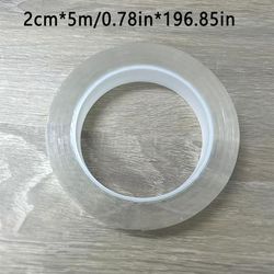 TEMU 5m Roll Heavy-duty Silicone Double-sided Tape, Reusable, Removable, Strong Nano Adhesive, Multipurpose, Traceless, Washable Mounting Tape For Home, Office, And Car