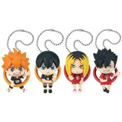 Original capsule toys cute Konnichiwa! Figure Mascot Haikyu!! Hinata Shoyo Leaning the "ring" say hello ball chain pendant