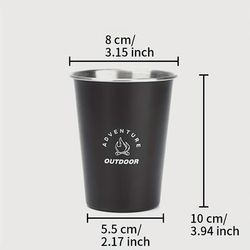 TEMU Shatterproof Stainless Steel Drink Cup With Coating - Unbreakable, Bpa-free Tumbler For Home, Office, And Travel - Perfect Birthday Gift