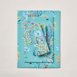 Fernia 6-PC Sheet Set by BrylaneHome in Cloud Blue (Size QUEEN)