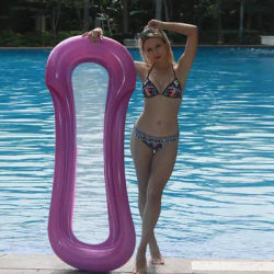 Inflatable Hammock with Net Foldable Portable Backrest Floating Row Water Recreation Chair Floating Bed Sofa