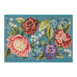 Garden Oasis Washable Door Mat - Aqua, 24" x 34" - Frontgate