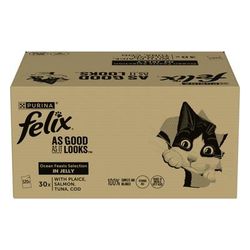 120x85g Ocean Feasts Selection in Jelly As Good As It Looks Felix Wet Cat Food