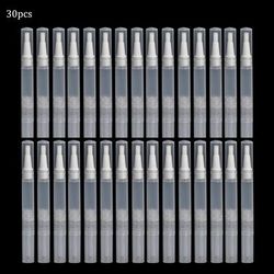 TEMU 30pcs/15pcs Transparent Twist Pens Empty Nail Oil Pen With Brush Tip Cosmetic Container Applicators Liquid Tube