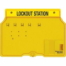 Master Lock Company 1482B Padlock Station, Holds 4 Safety Padlocks, Yellow MLK1482B