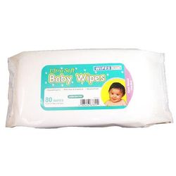 Progressive Products 67811 Wipe Plus 80ct Unscented Baby Wipes Resealable Refill Pack - Case of 12 457455