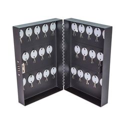 Controltek 500127 Combination Lockable Key Cabinet, 28-Key, Metal, Black, 7.75 x 3.25 x 11.5 CNK500127