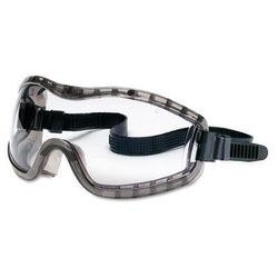 MCR Safety 2310AF Stryker Safety Goggles, Chemical Protection, Black Frame
