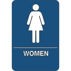"Women Restroom" ADA Compliant Plastic Sign, Each (SN103)
