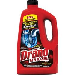 Drano 694772CT Max Gel Clog Remover, Bleach Scent, 80 oz Bottle, 6/Carton - Case of 6 SJN694772CT