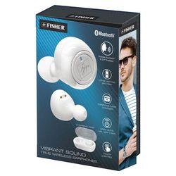 Fisher FTW210W Vibrant Sound True Wireless Earphones, White